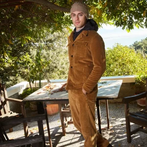 Boston pantalone chino uomo in velluto costa larga relaxed fit