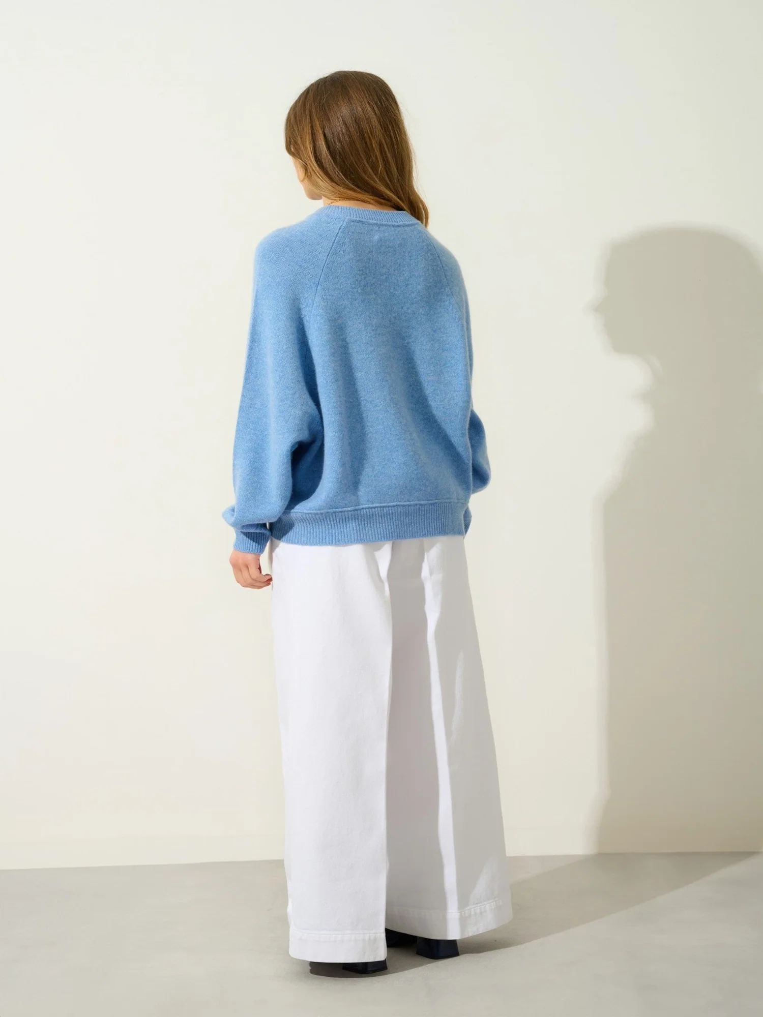 ADORIA pull col rond 4 fils sky 100% cachemire – Image 5