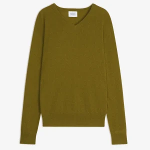 AGEL pull col v bronze 100% cachemire