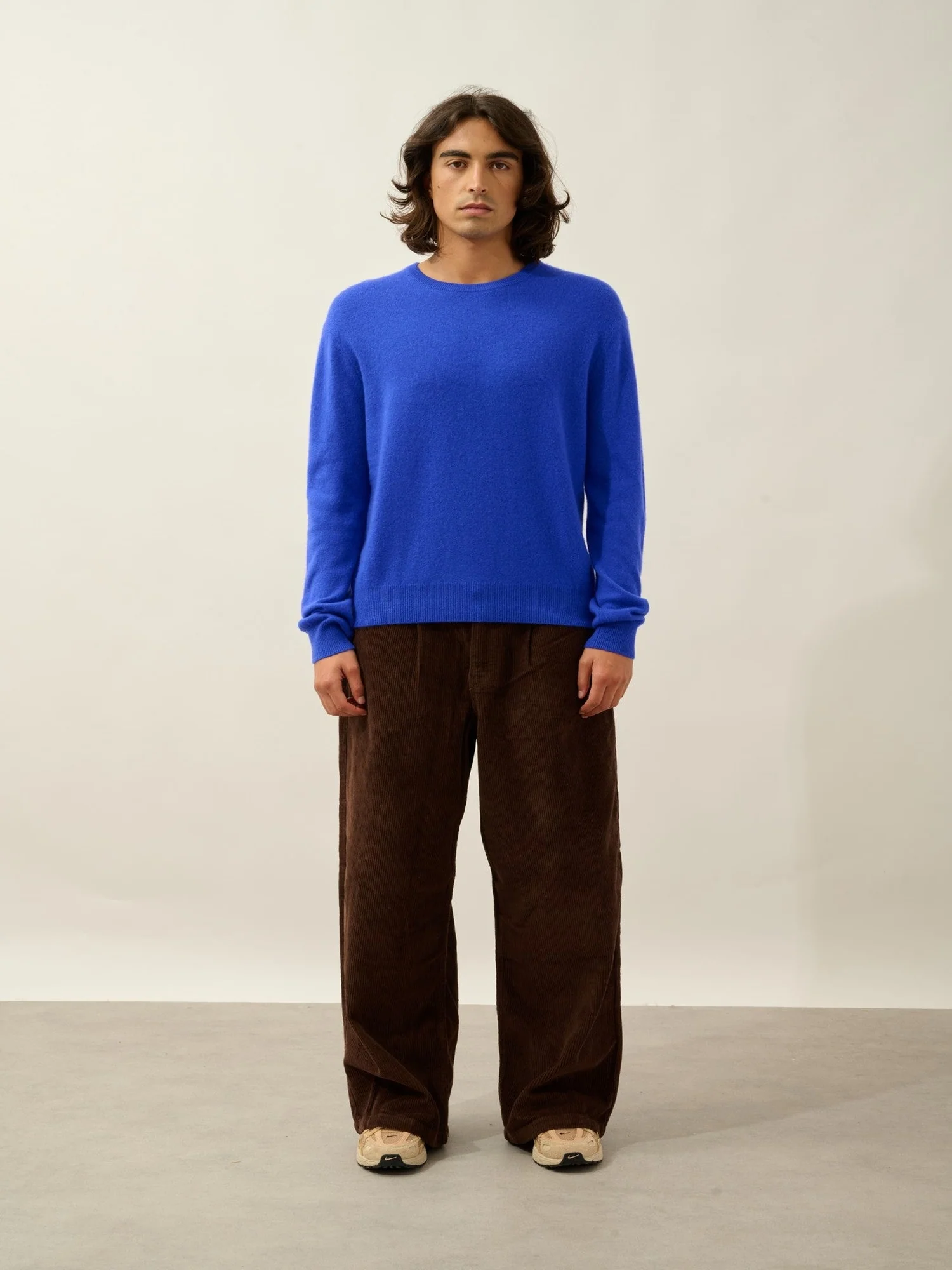 AIGLIÈRE pull col rond bleu klein 100% cachemire – Image 5