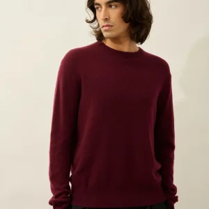 AIGLIÈRE pull col rond mûre 100% cachemire