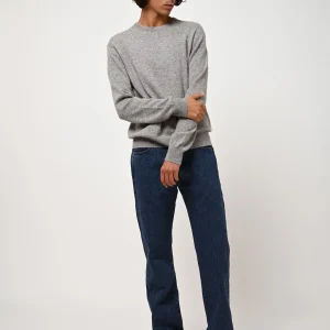 AIGLIÈRE pull col rond nuage chiné 100% cachemire