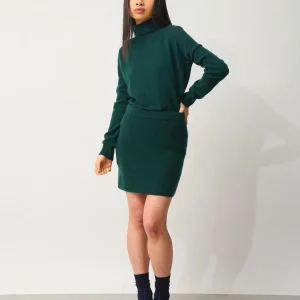 AMALIE jupe cyprès 100% cachemire