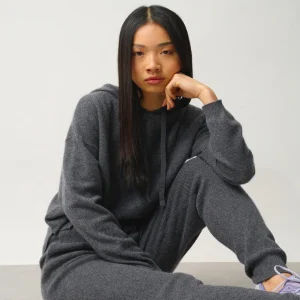 ANIKA jogging anthracite chiné 100% cachemire