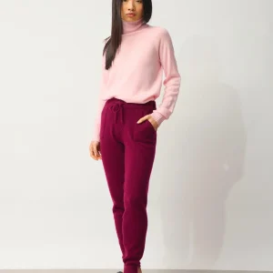 ANIKA jogging bordeaux 100% cachemire