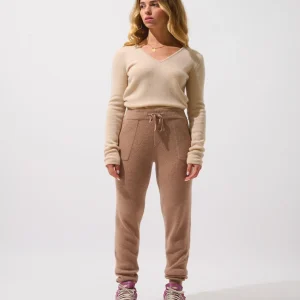 ANIKA jogging camel chiné 100% cachemire