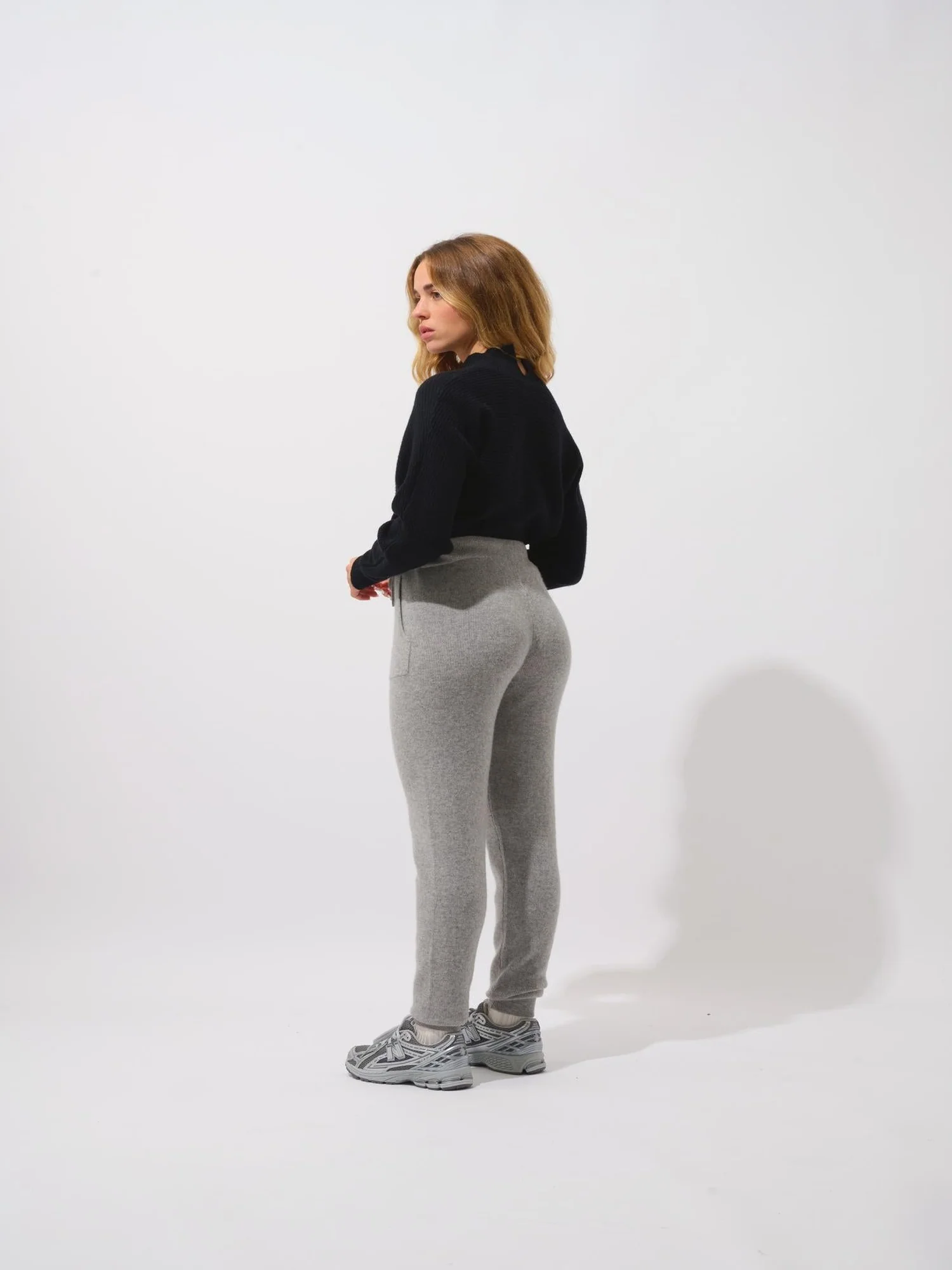 ANIKA jogging nuage chiné 100% cachemire – Image 3