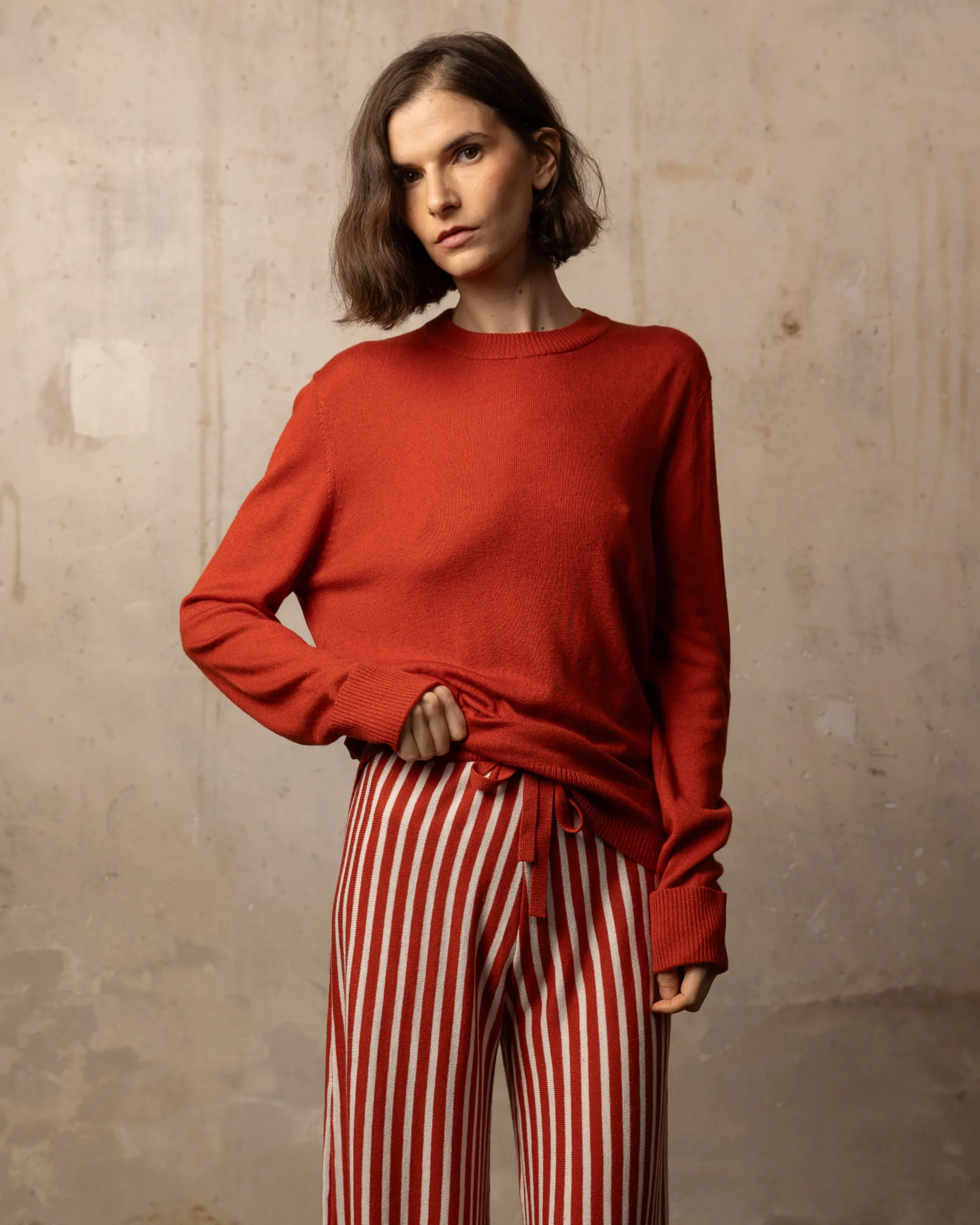Pantalon Bamboo - 70% Bambou 30% Coton - 08OFFWHITERED – Image 3