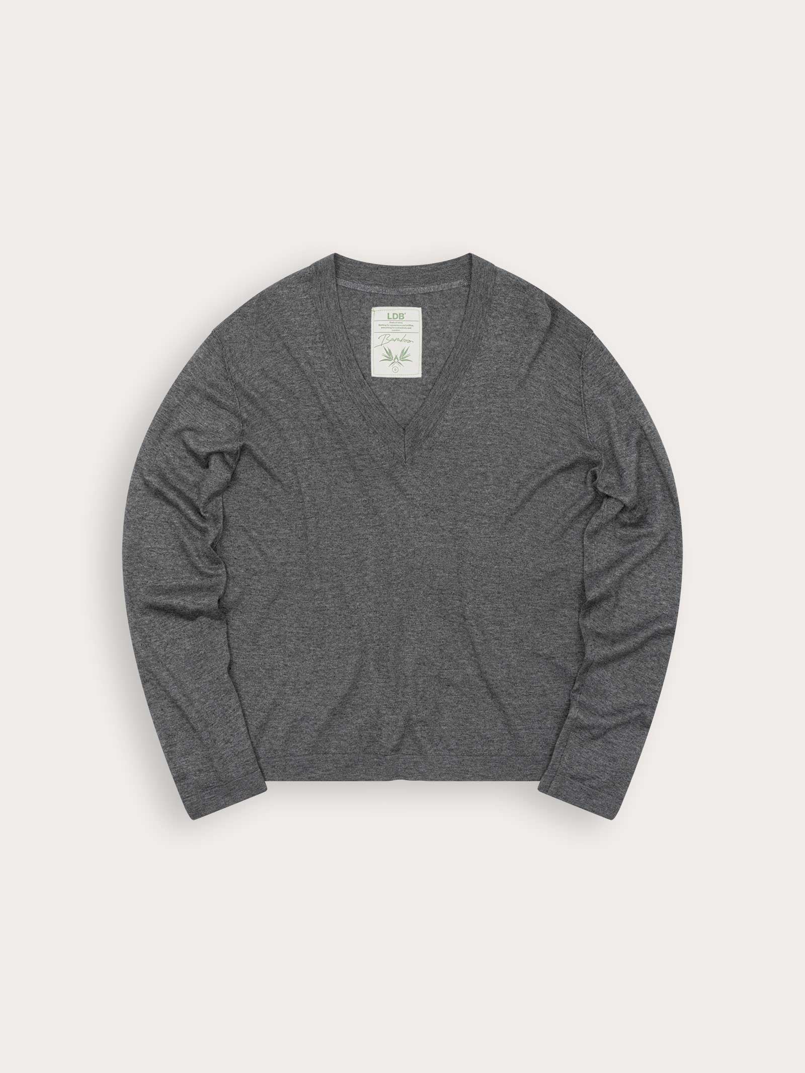 T-shirt bamboo manches longues col v - 70% bambou 30% coton – Image 5