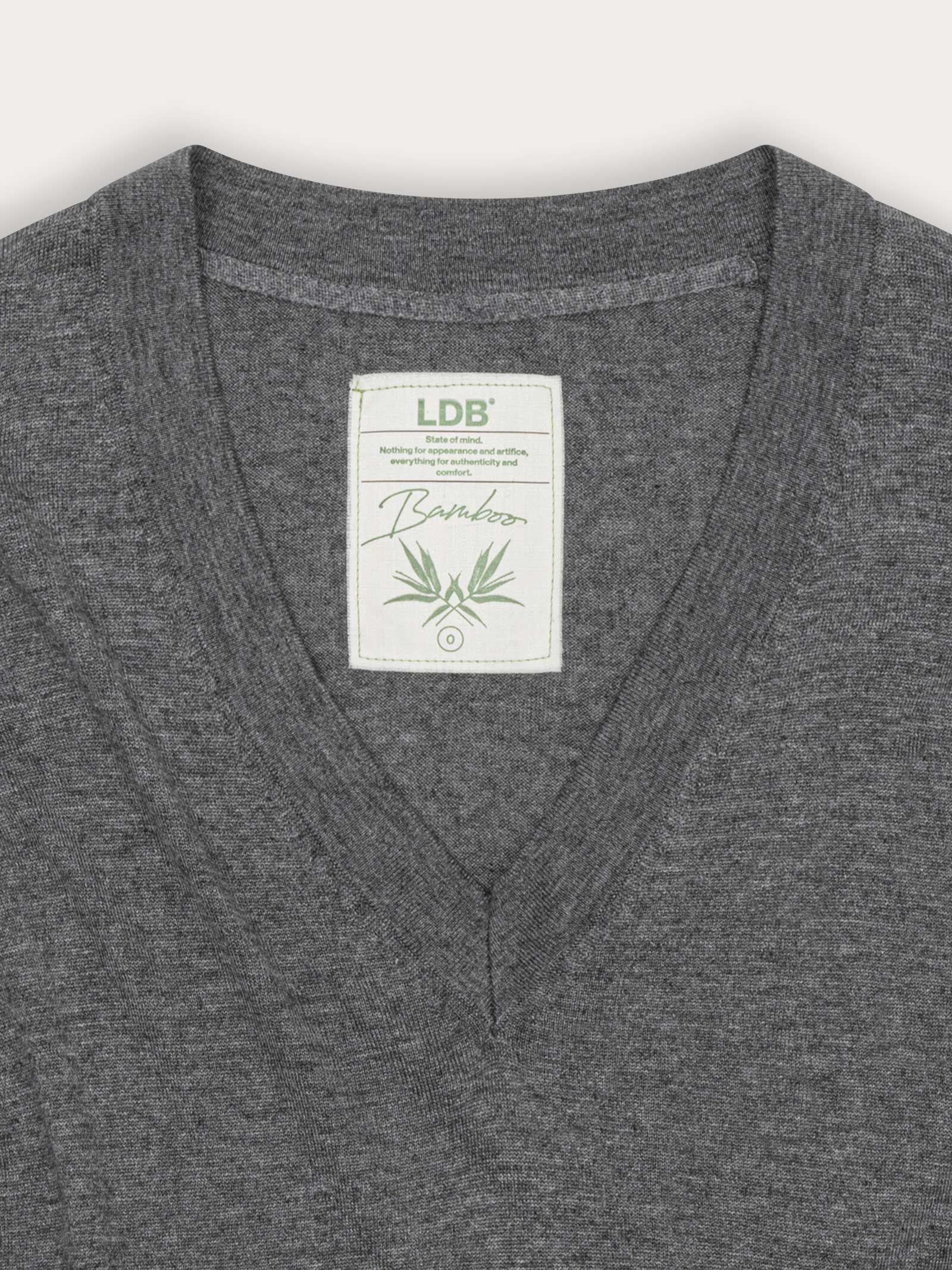 T-shirt bamboo manches longues col v - 70% bambou 30% coton – Image 6