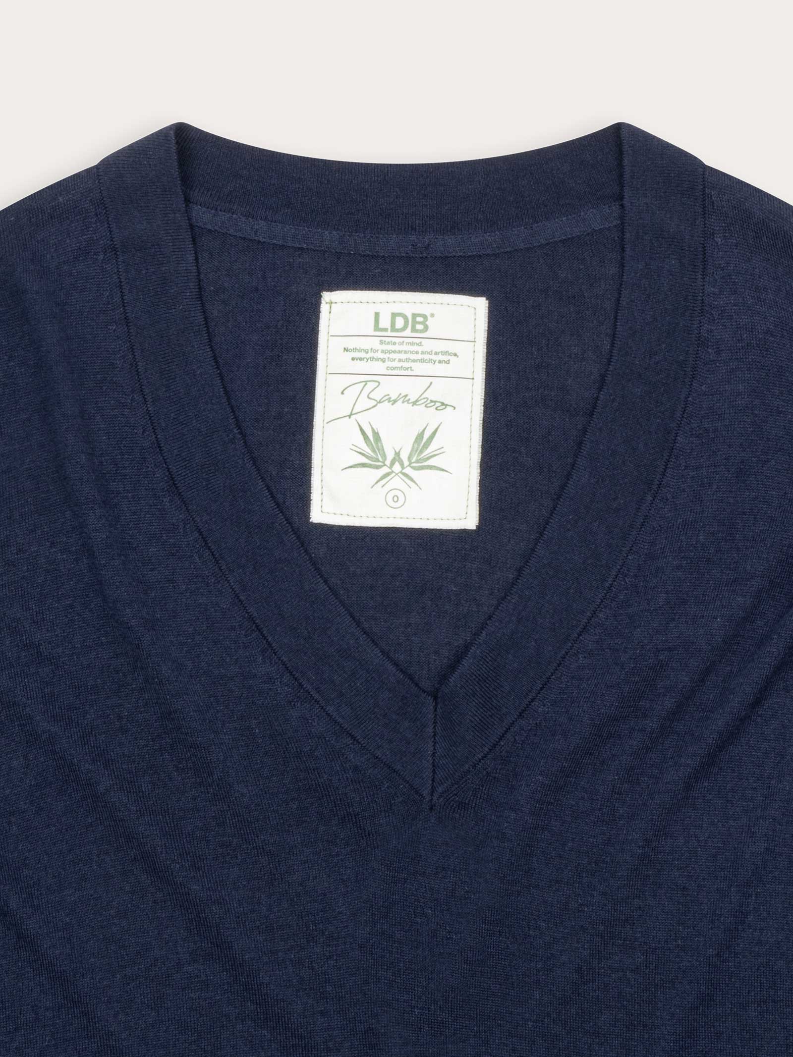 T-shirt bamboo manches longues col v - 70% bambou 30% coton – Image 6