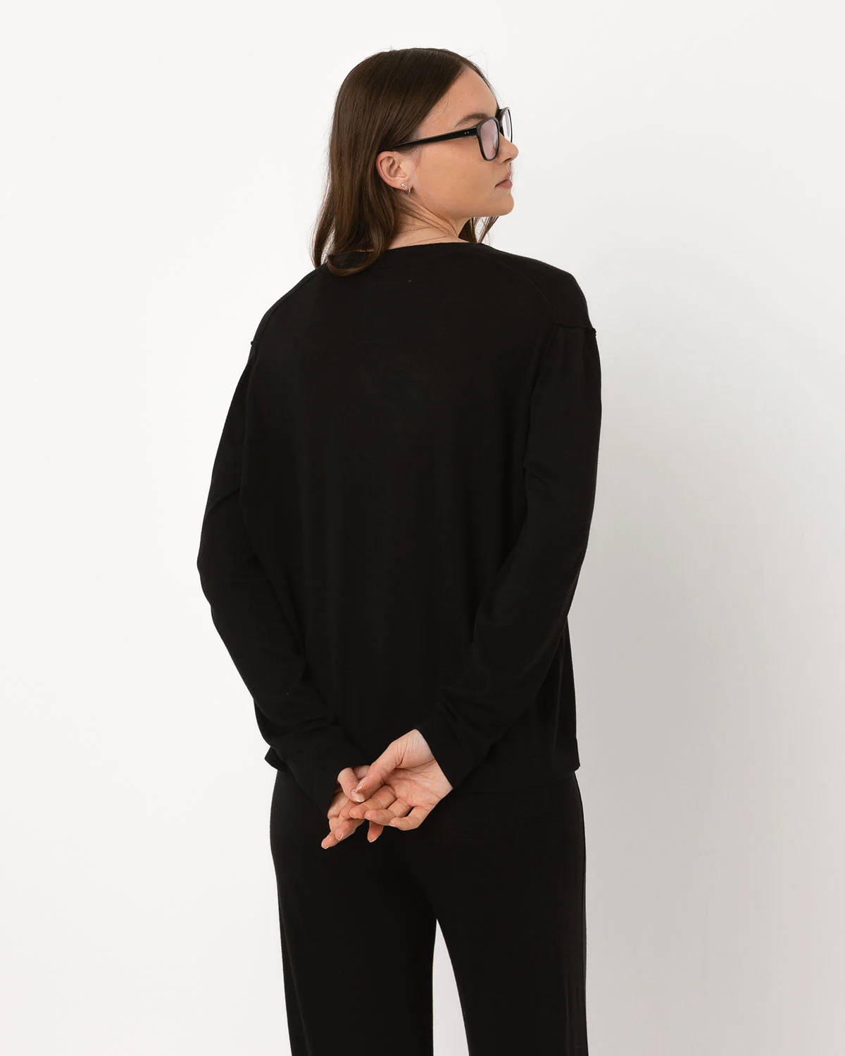 T-shirt bamboo manches longues col v - 70% bambou 30% coton – Image 3