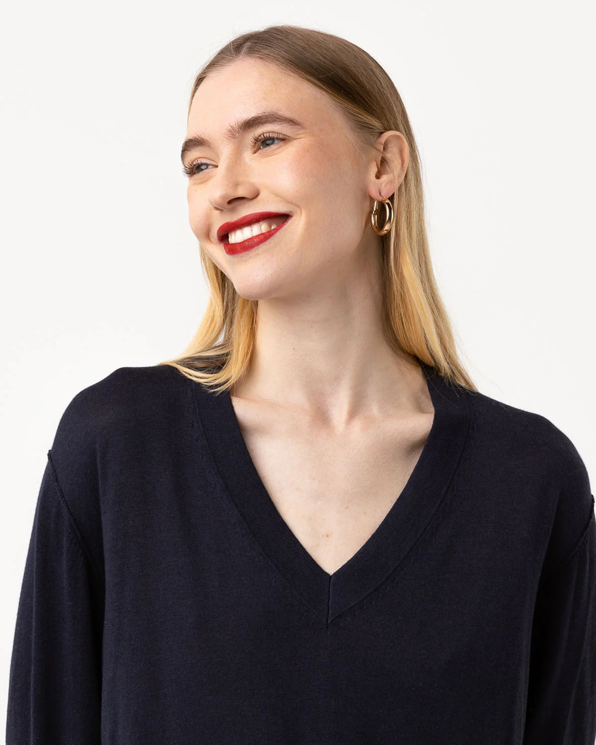 T-shirt bamboo manches longues col v - 70% bambou 30% coton – Image 4