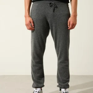 BICHET jogging anthracite chiné 100% cachemire