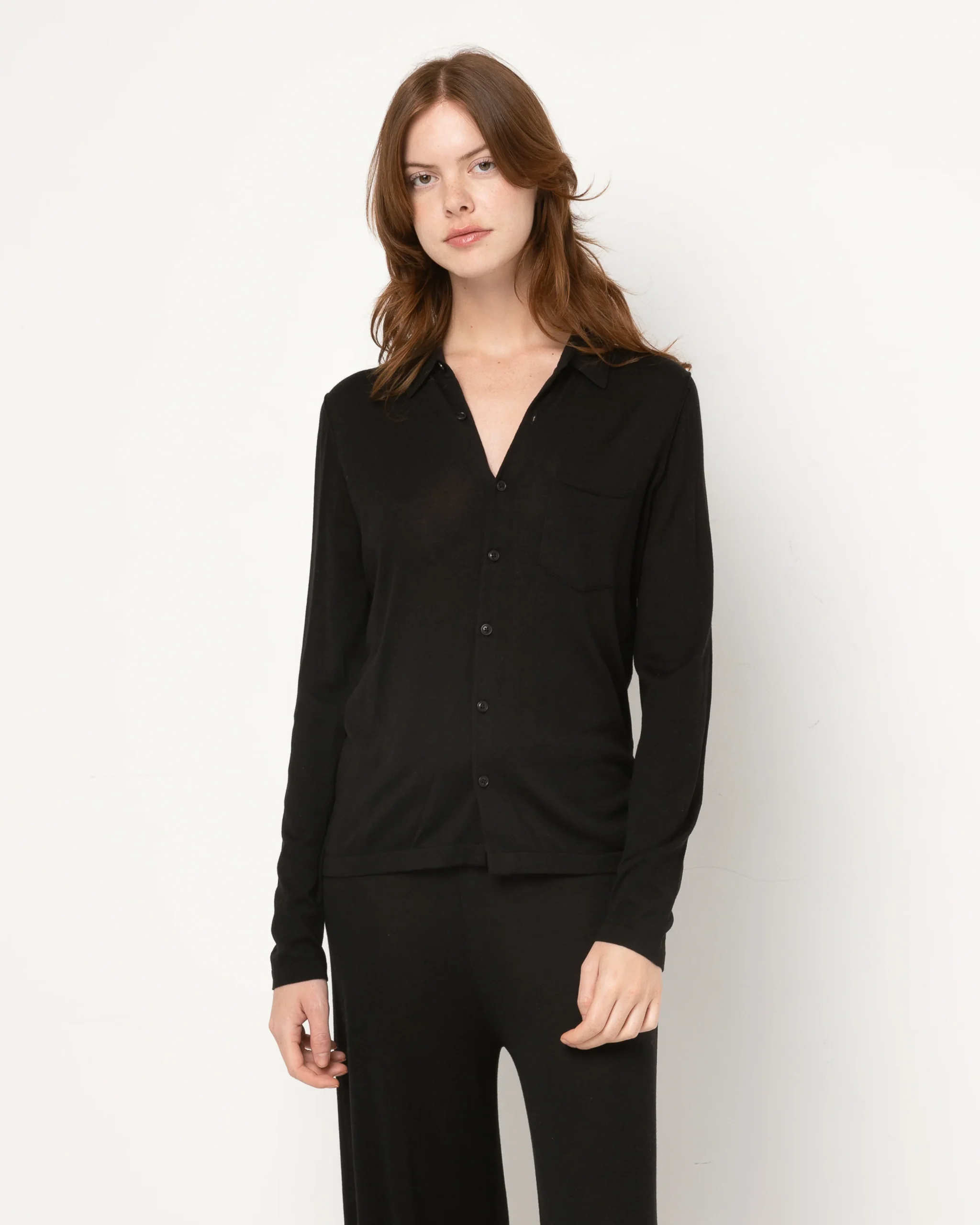 Chemise Bamboo - 70% Bambou 30% Coton - 100BLACK