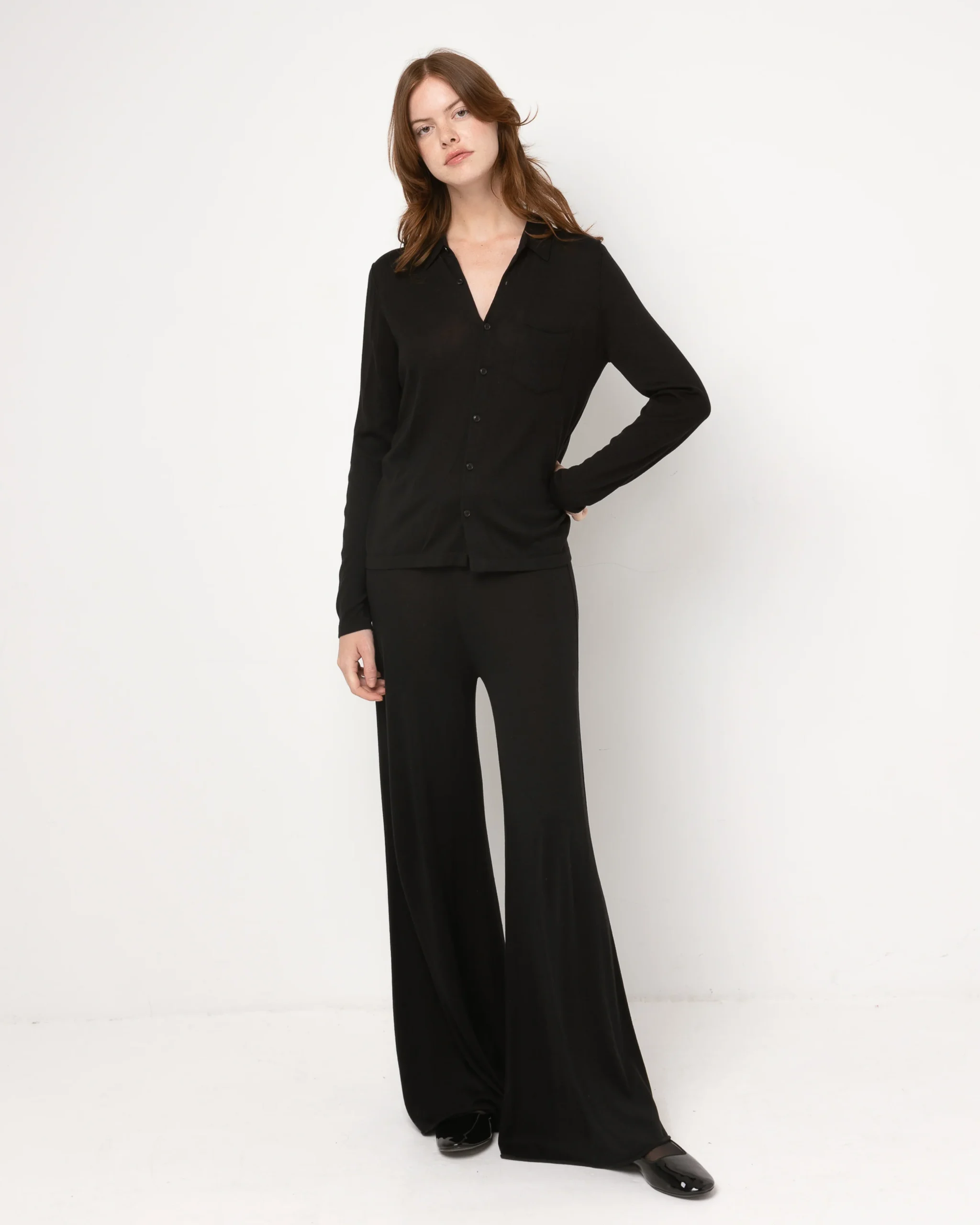 Chemise Bamboo - 70% Bambou 30% Coton - 100BLACK – Image 2
