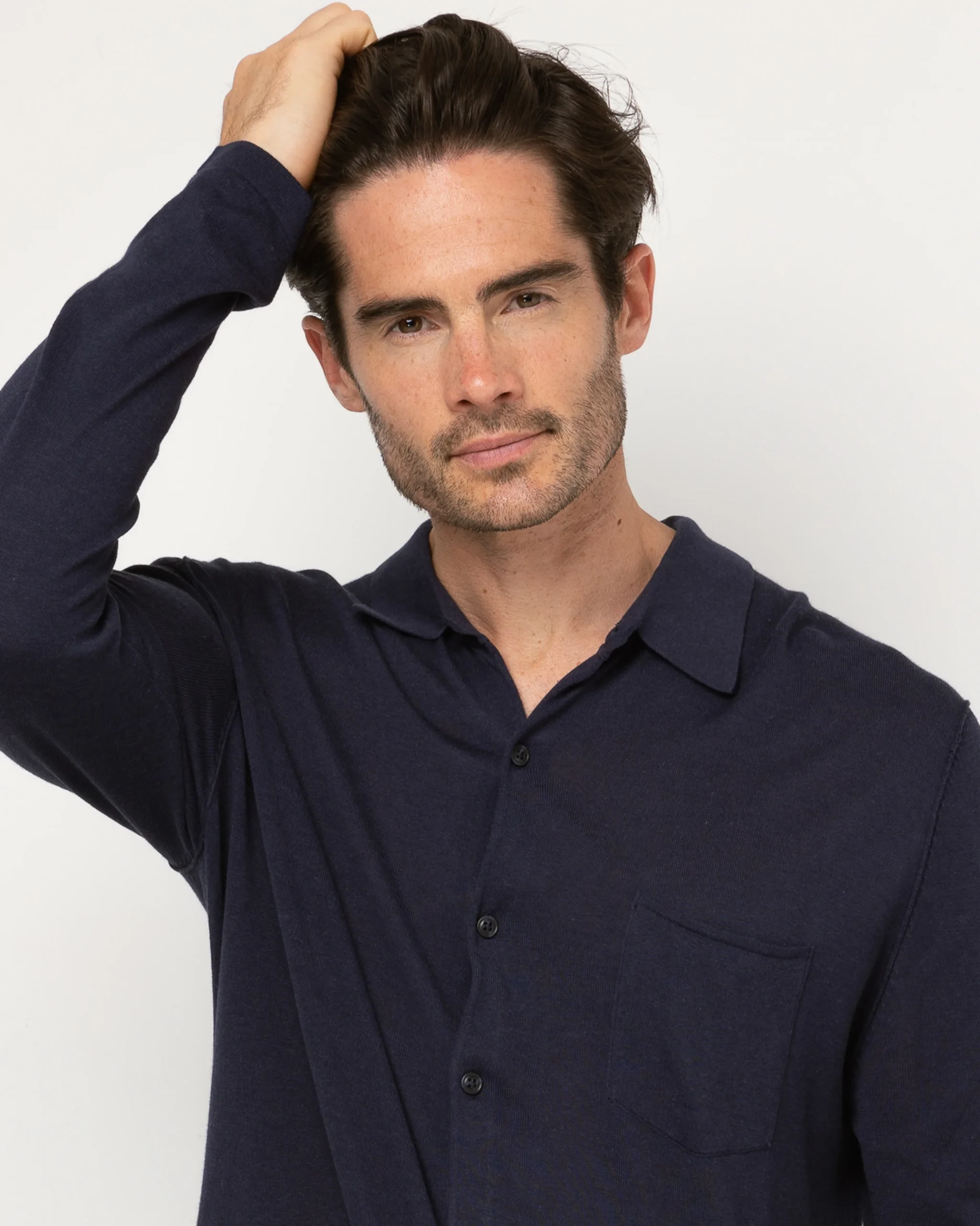 Chemise Bamboo - 70% Bambou 30% Coton - 300NAVY – Image 4