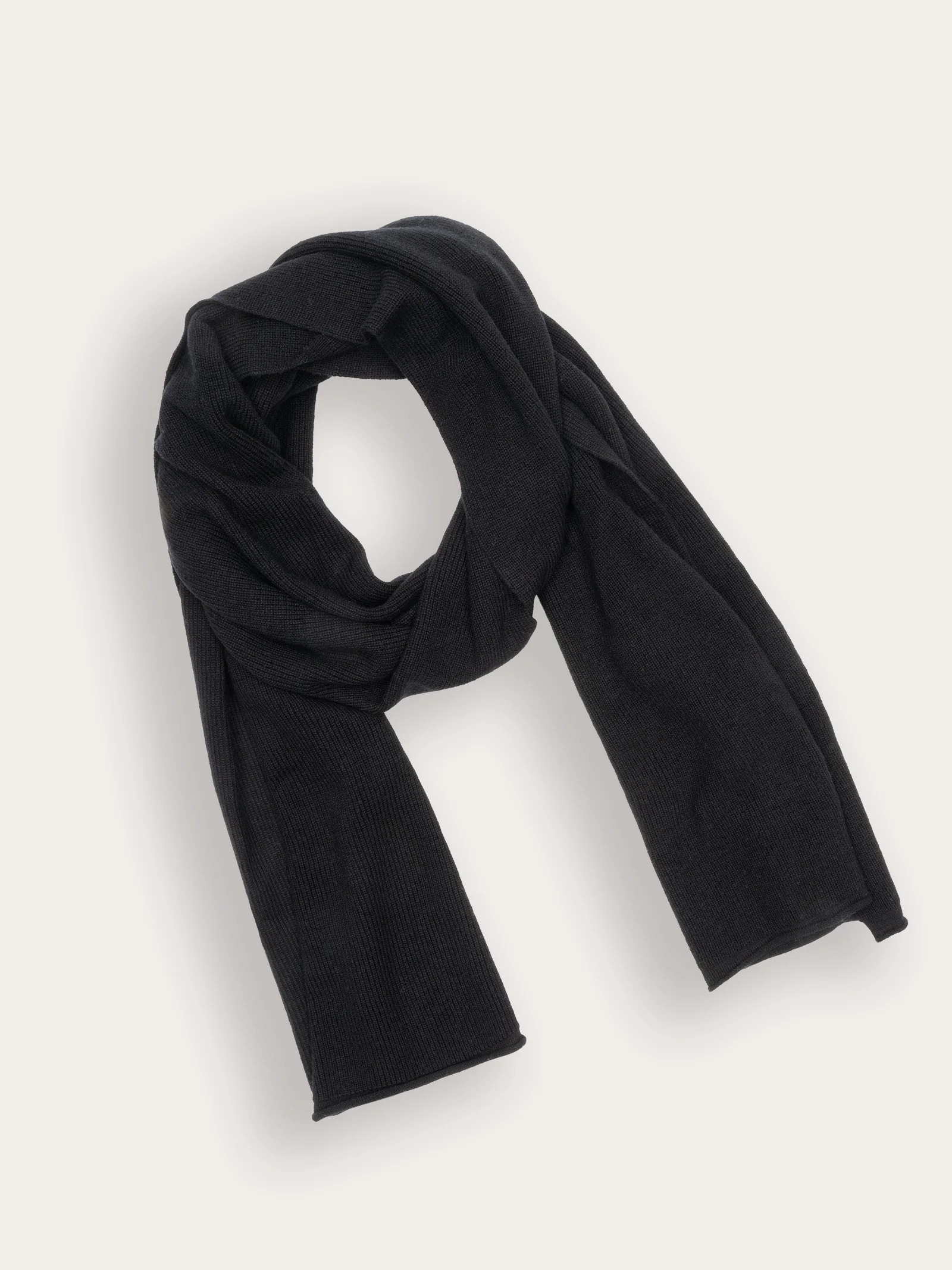 Echarpe Bamboo - 70% bambou 30% laine mérinos - 100BLACK