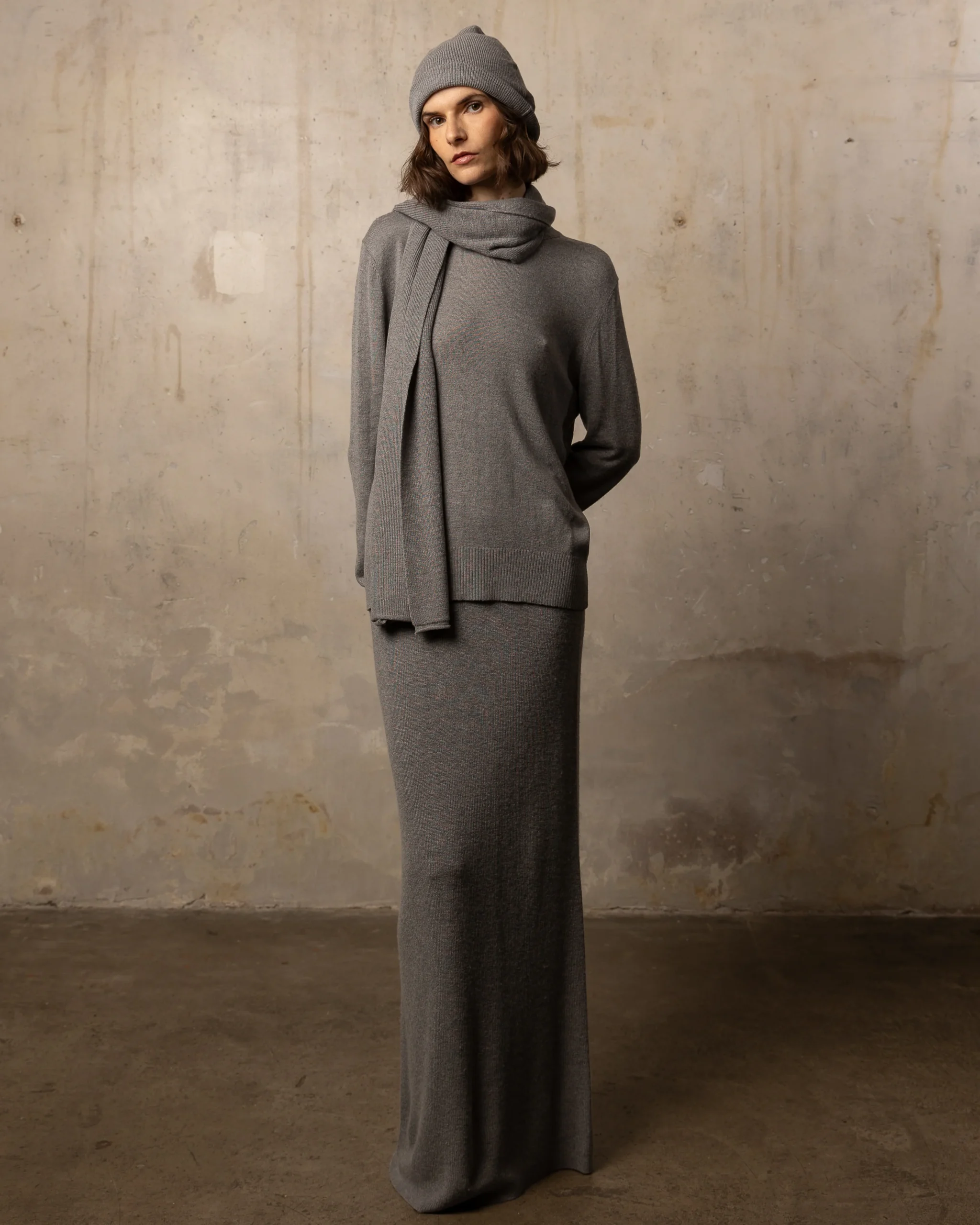 Echarpe Bamboo - 70% bambou 30% laine mérinos - 133MELANGEDGREY – Image 2