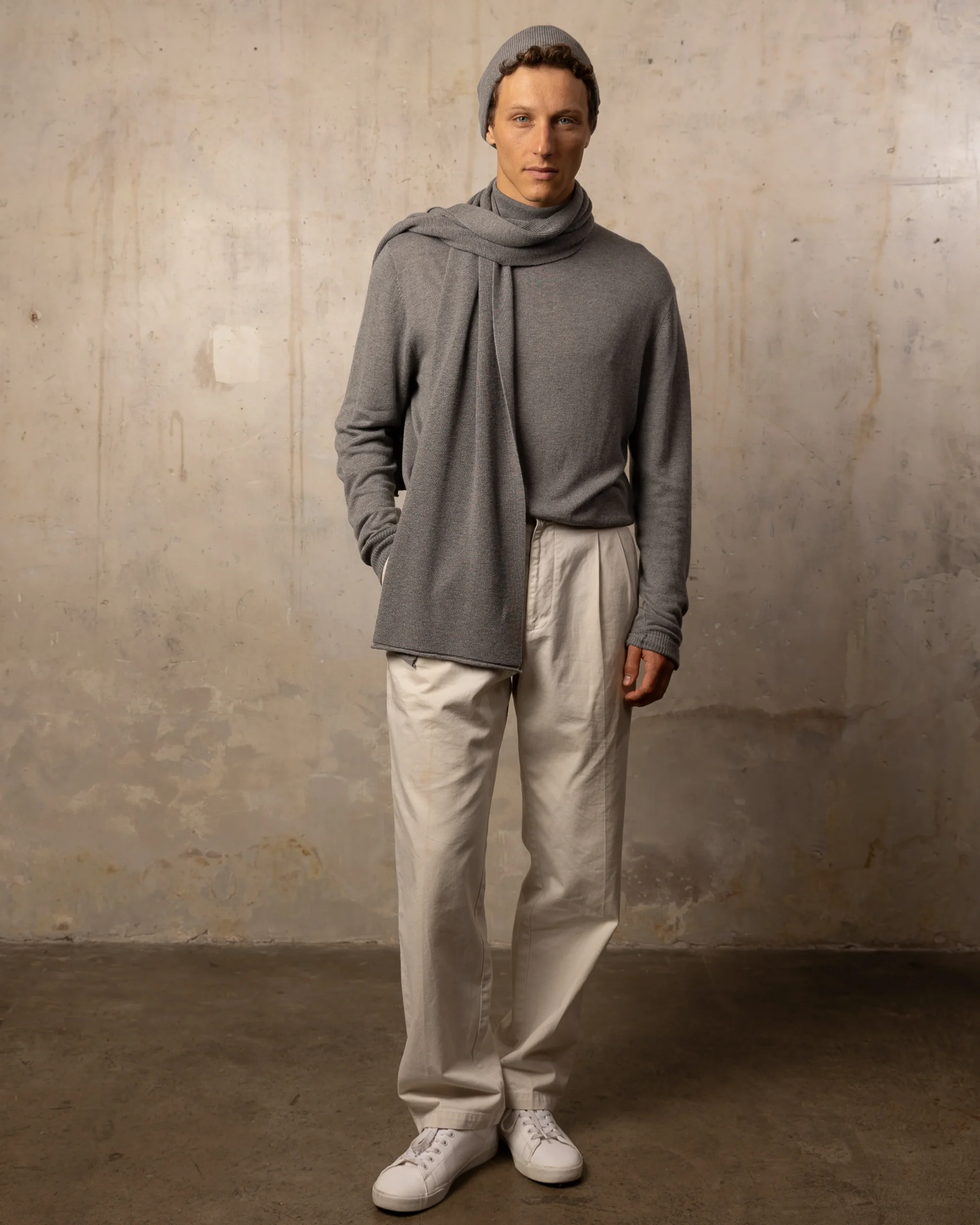Echarpe Bamboo - 70% bambou 30% laine mérinos - 133MELANGEDGREY – Image 4