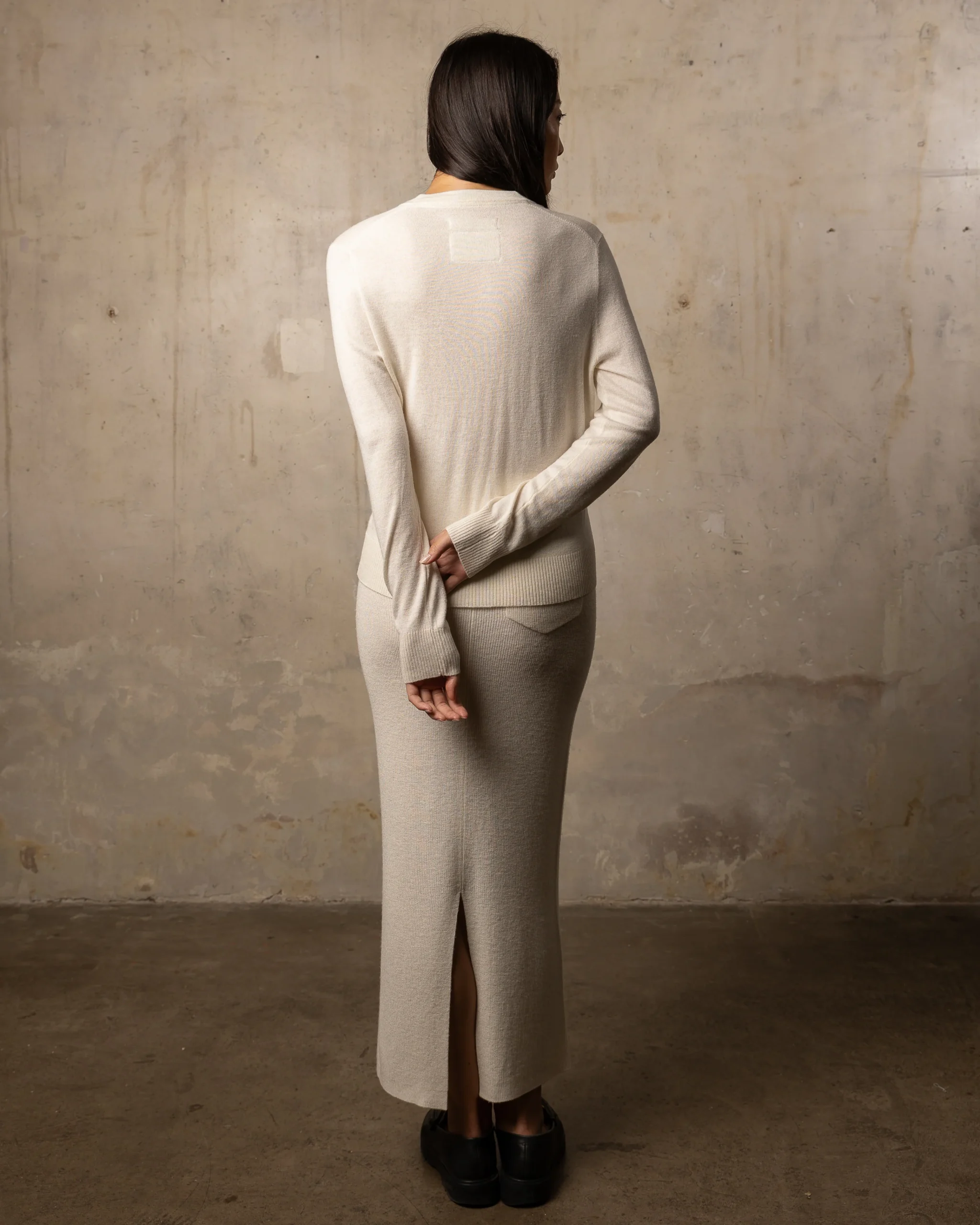 Cardigan Bamboo - 70% bambou 30% laine merinos - 180OFFWHITE – Image 4