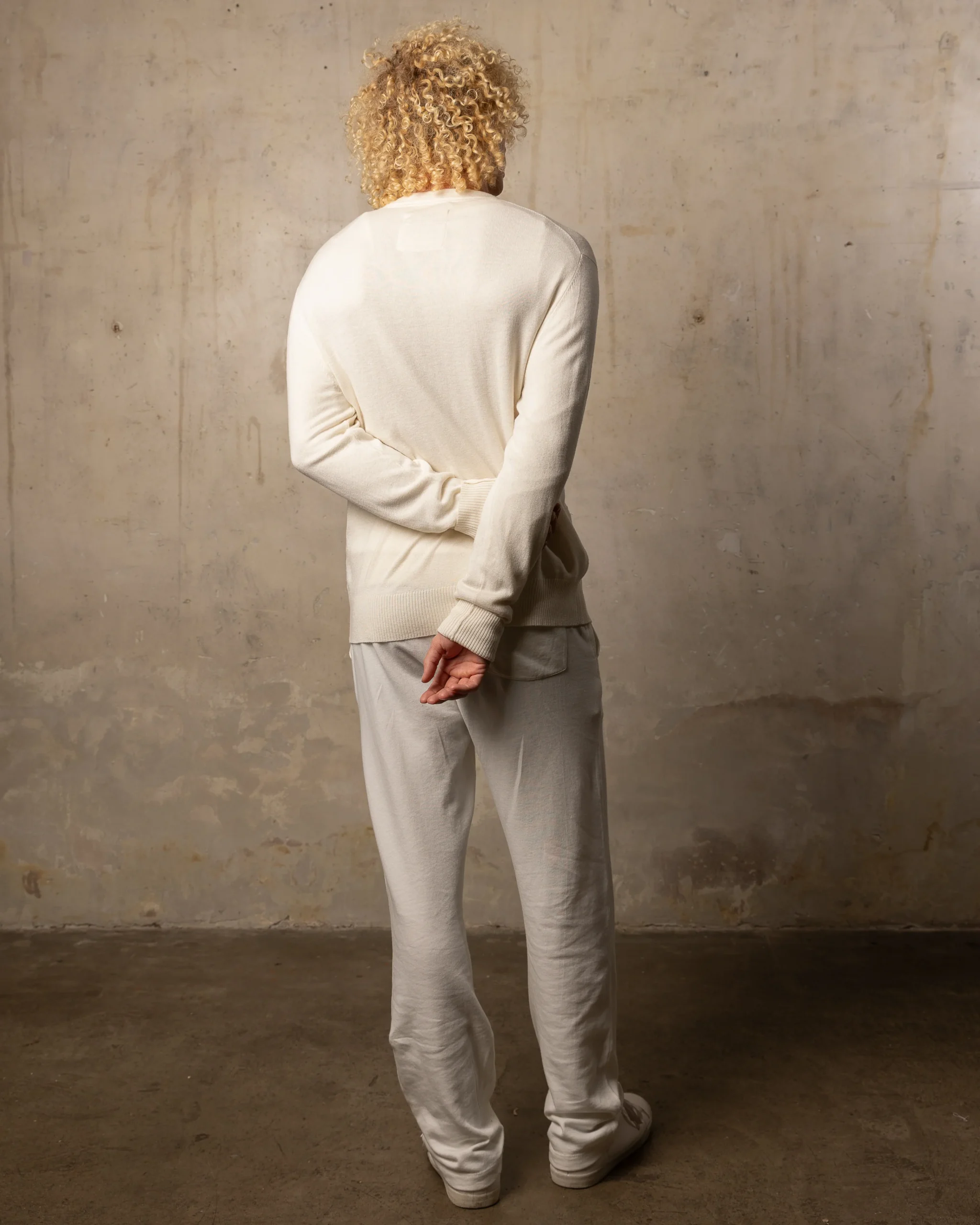 Cardigan Bamboo - 70% bambou 30% laine merinos - 180OFFWHITE – Image 8