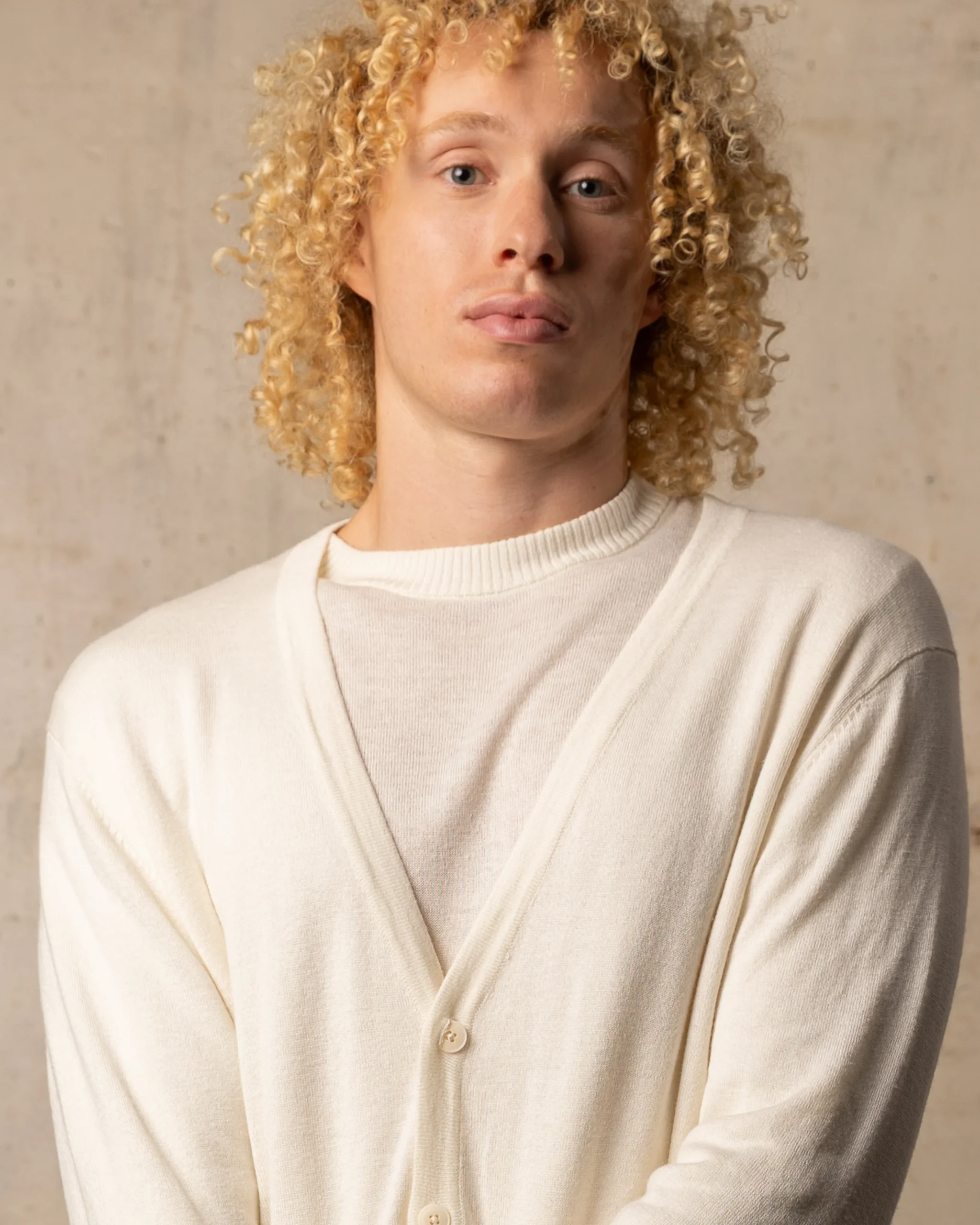 Cardigan Bamboo - 70% bambou 30% laine merinos - 180OFFWHITE – Image 9