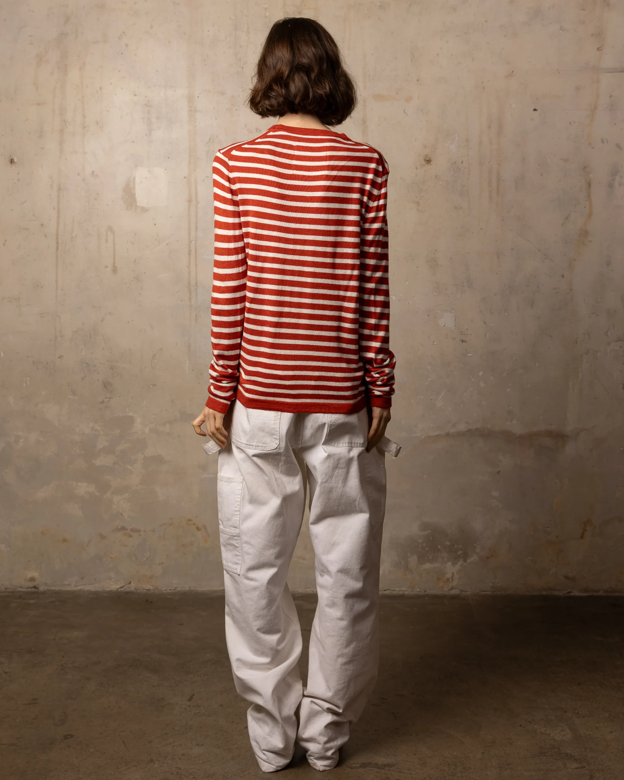 Pull Bamboo col rond - 70% bambou 30% laine mérinos - 180OFFWHITERED – Image 4