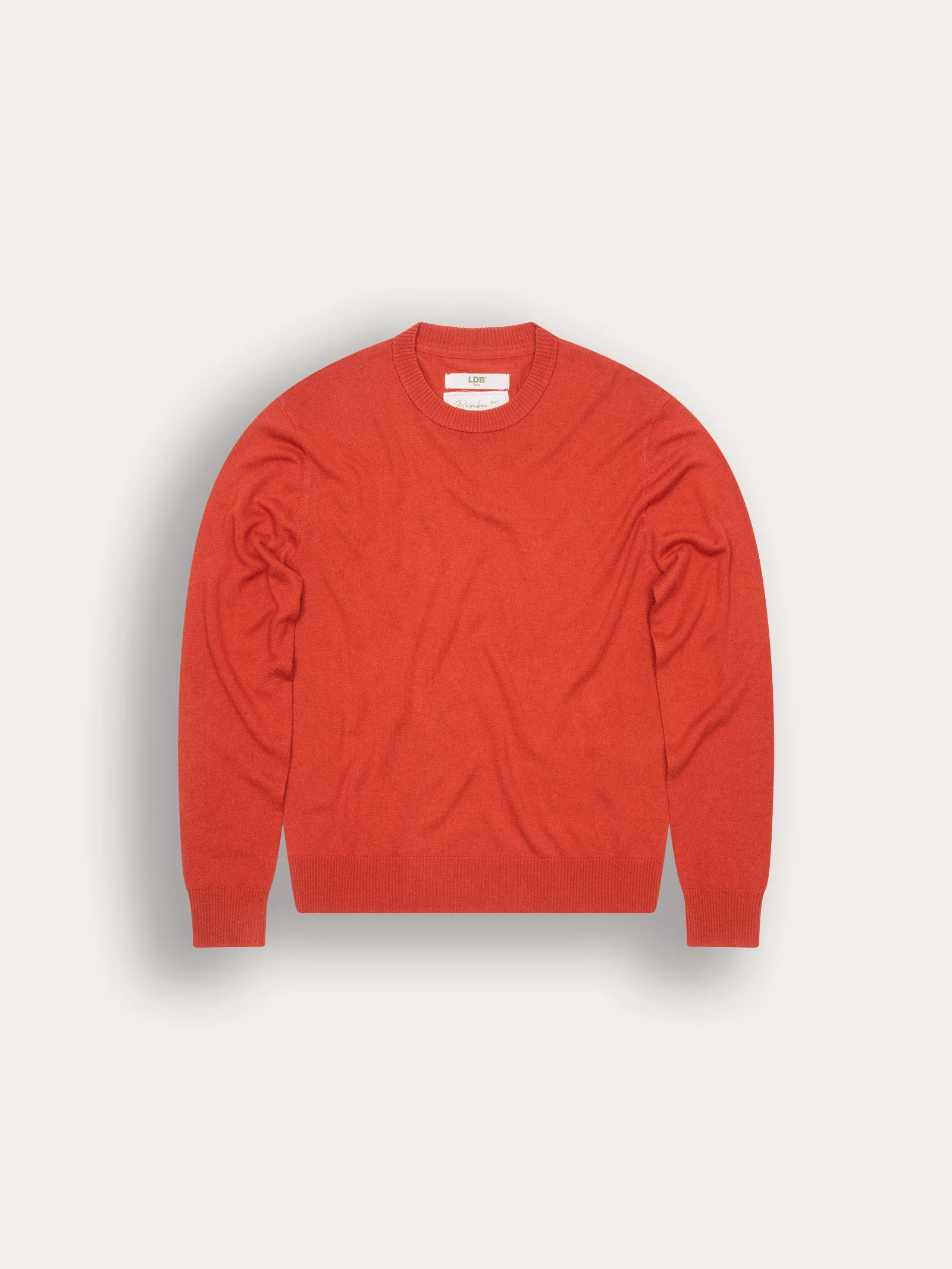 Pull Bamboo col rond - 70% bambou 30% laine mérinos - 610RED