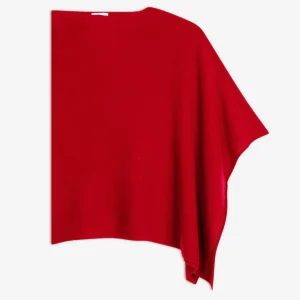 CARRA poncho rouge 100% cachemire