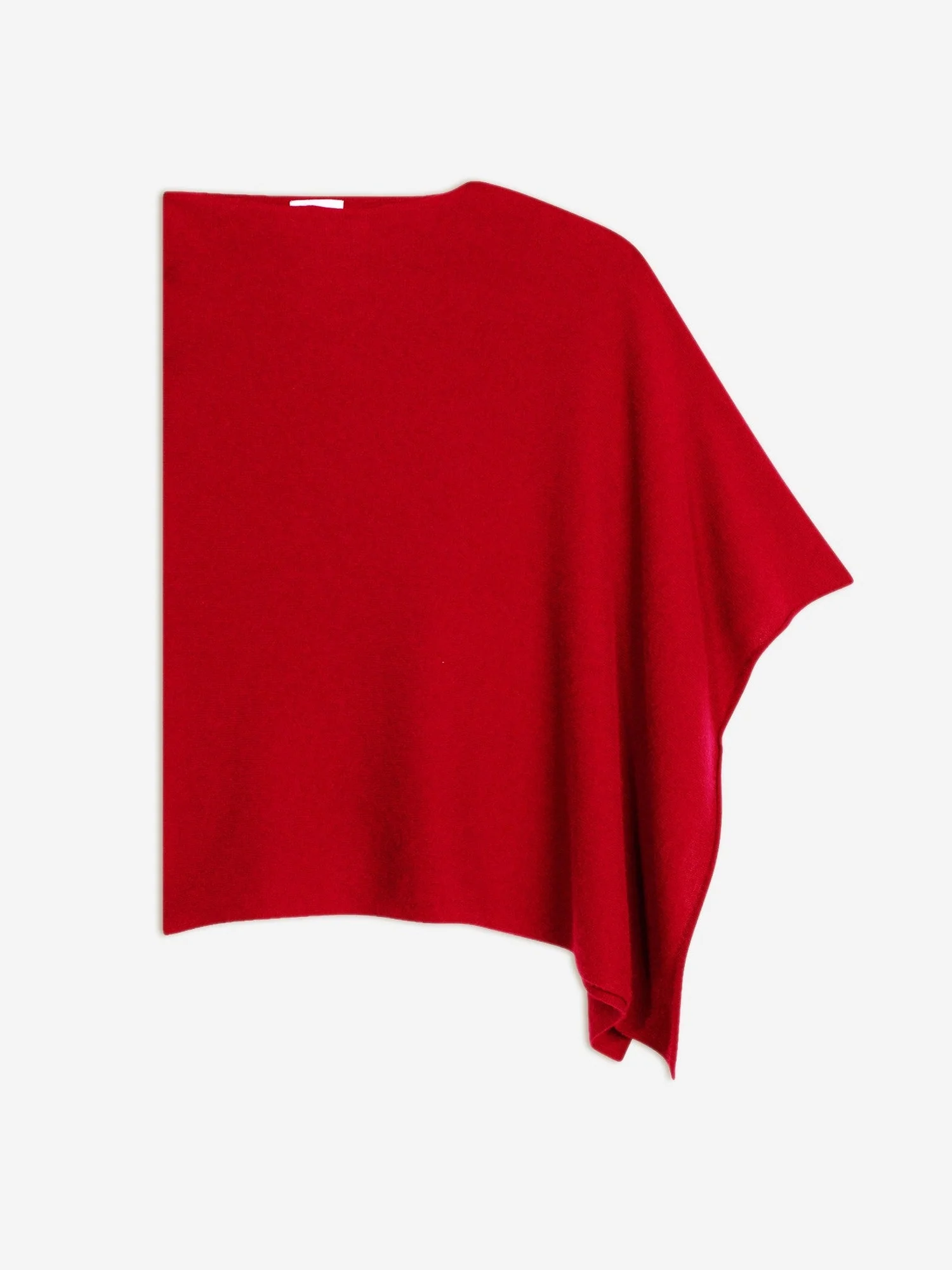 CARRA poncho rouge 100% cachemire