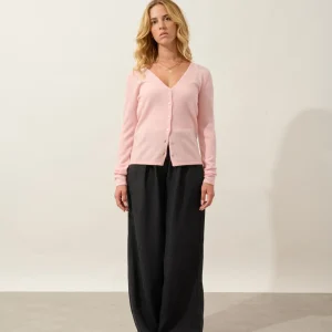 CHALAIS cardigan col v ballerine 100% cachemire