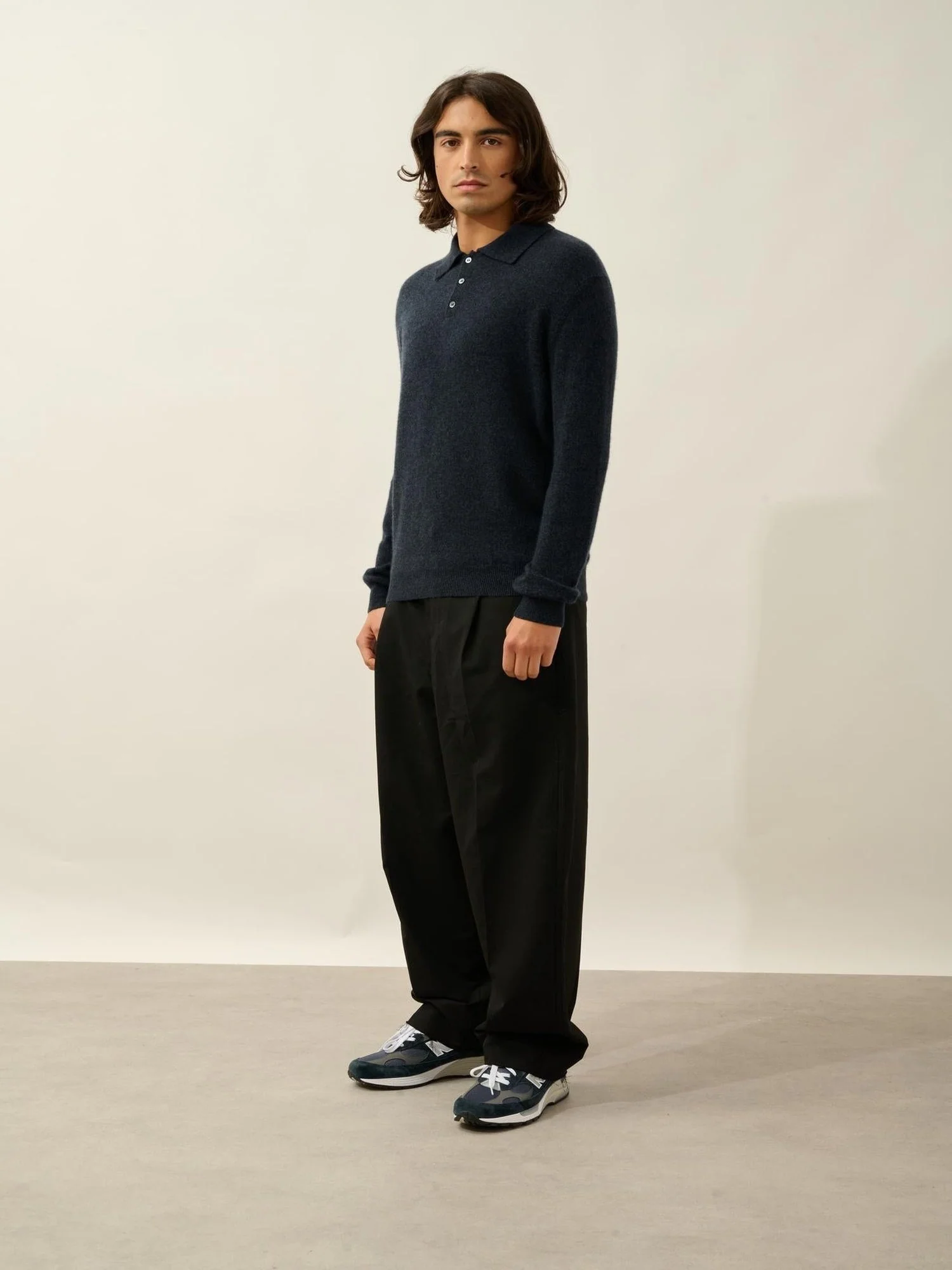 CHARVET polo manches longues caviar 100% cachemire – Image 5
