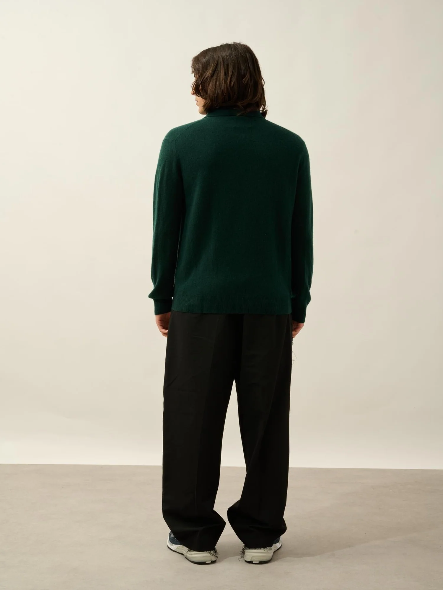 CHARVET polo manches longues cyprès 100% cachemire – Image 3