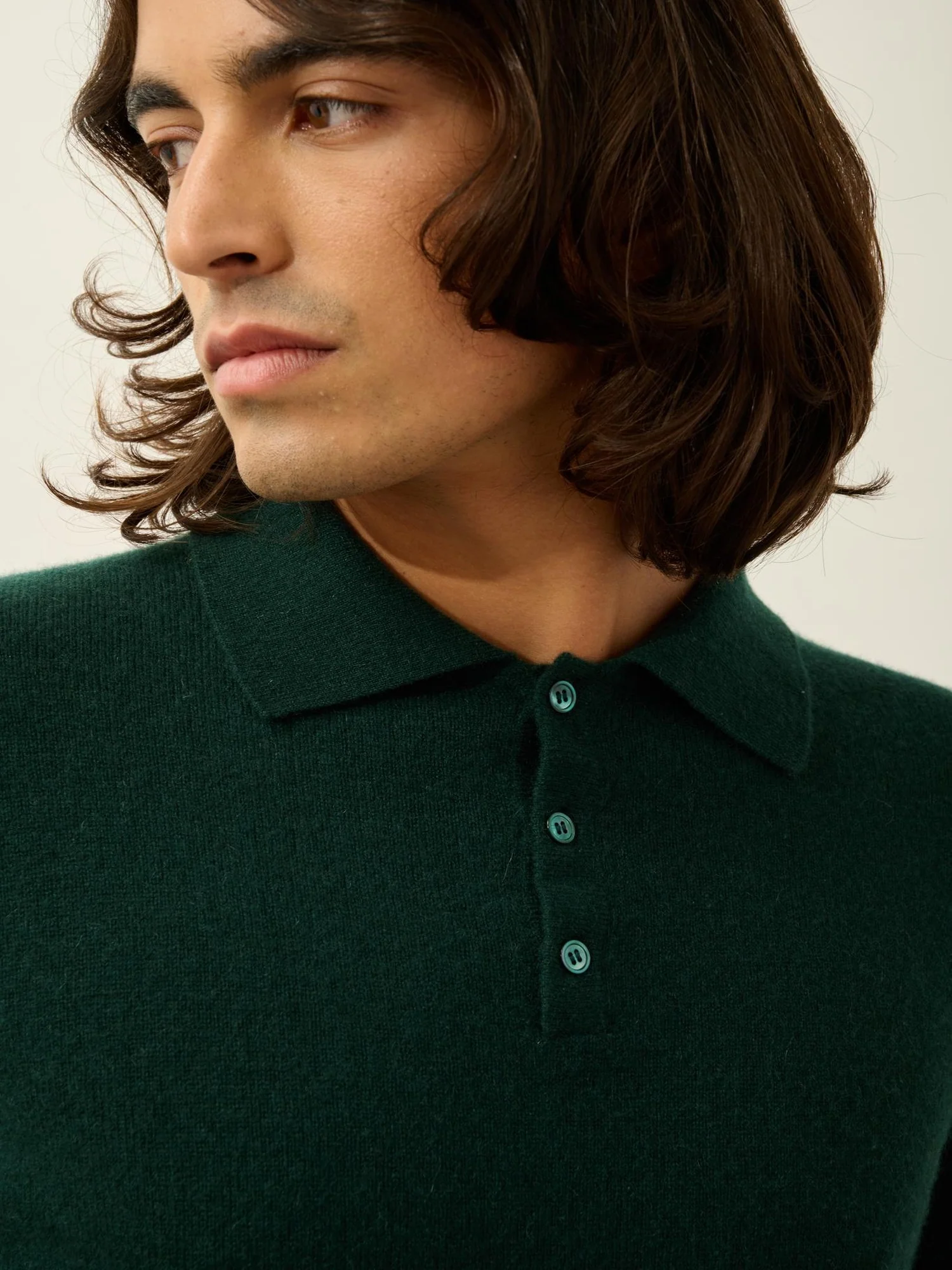 CHARVET polo manches longues cyprès 100% cachemire – Image 4