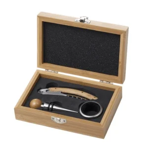 Set à vin avec coffret bambou