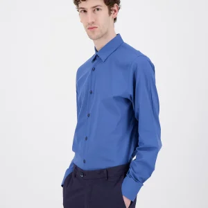 Chemise en coton léger bleu