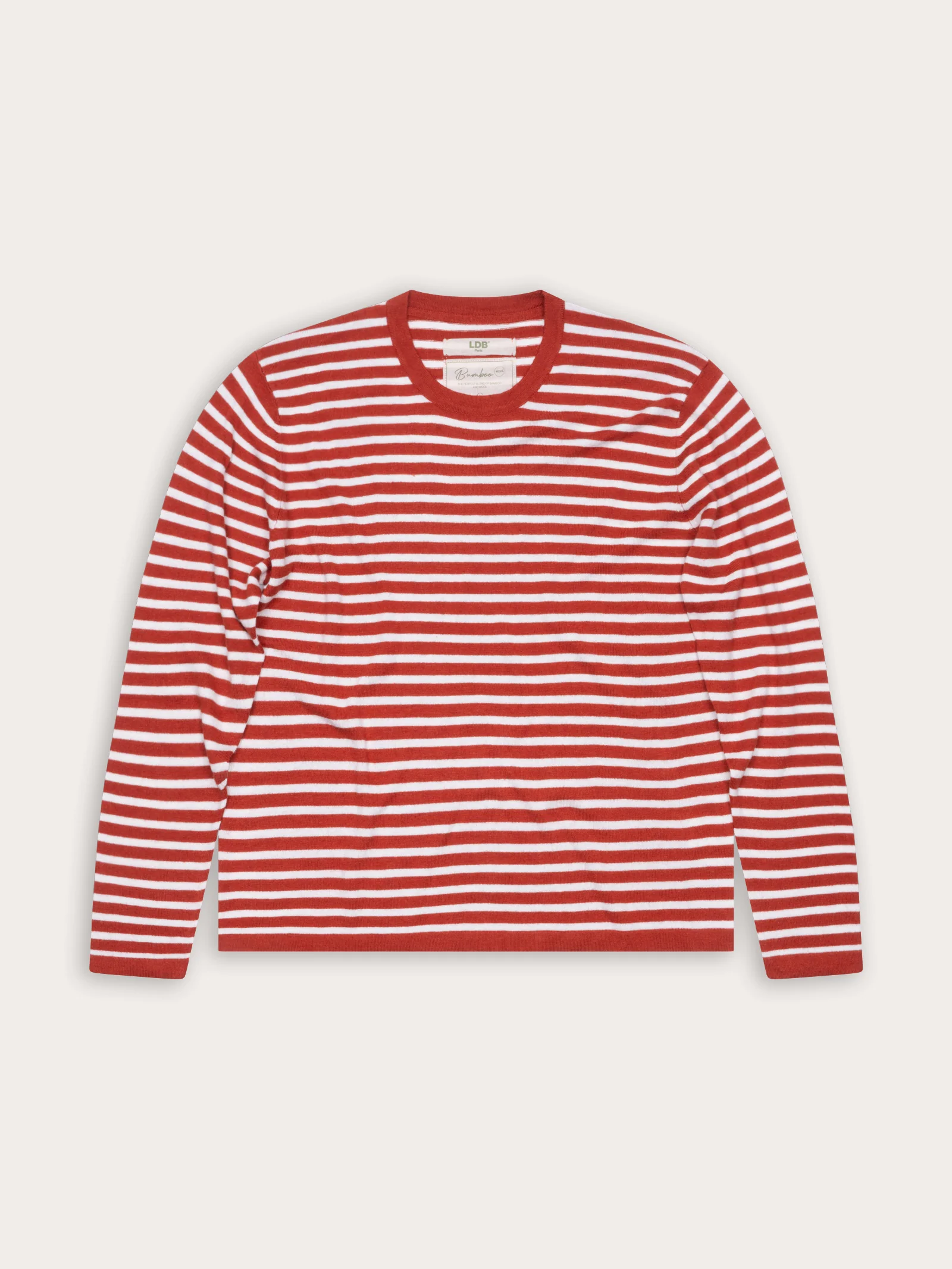 Pull Bamboo col rond - 70% bambou 30% laine mérinos - 180OFFWHITERED