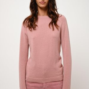 ECRIN pull col rond bois de rose 100% cachemire