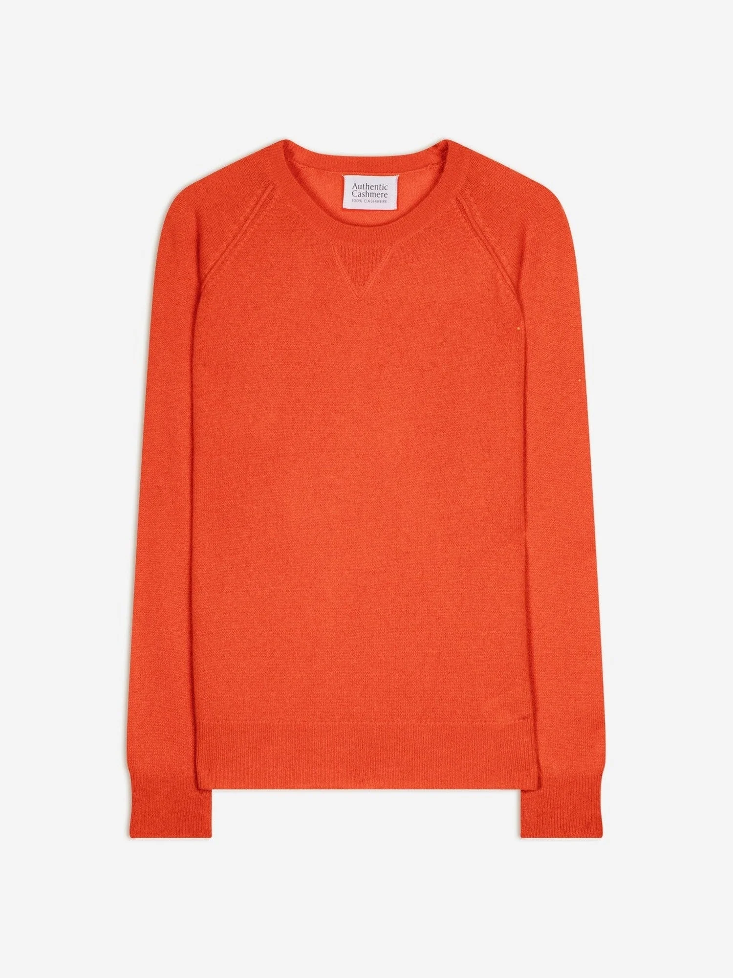 ETRET pull col rond orange 100% cachemire – Image 3
