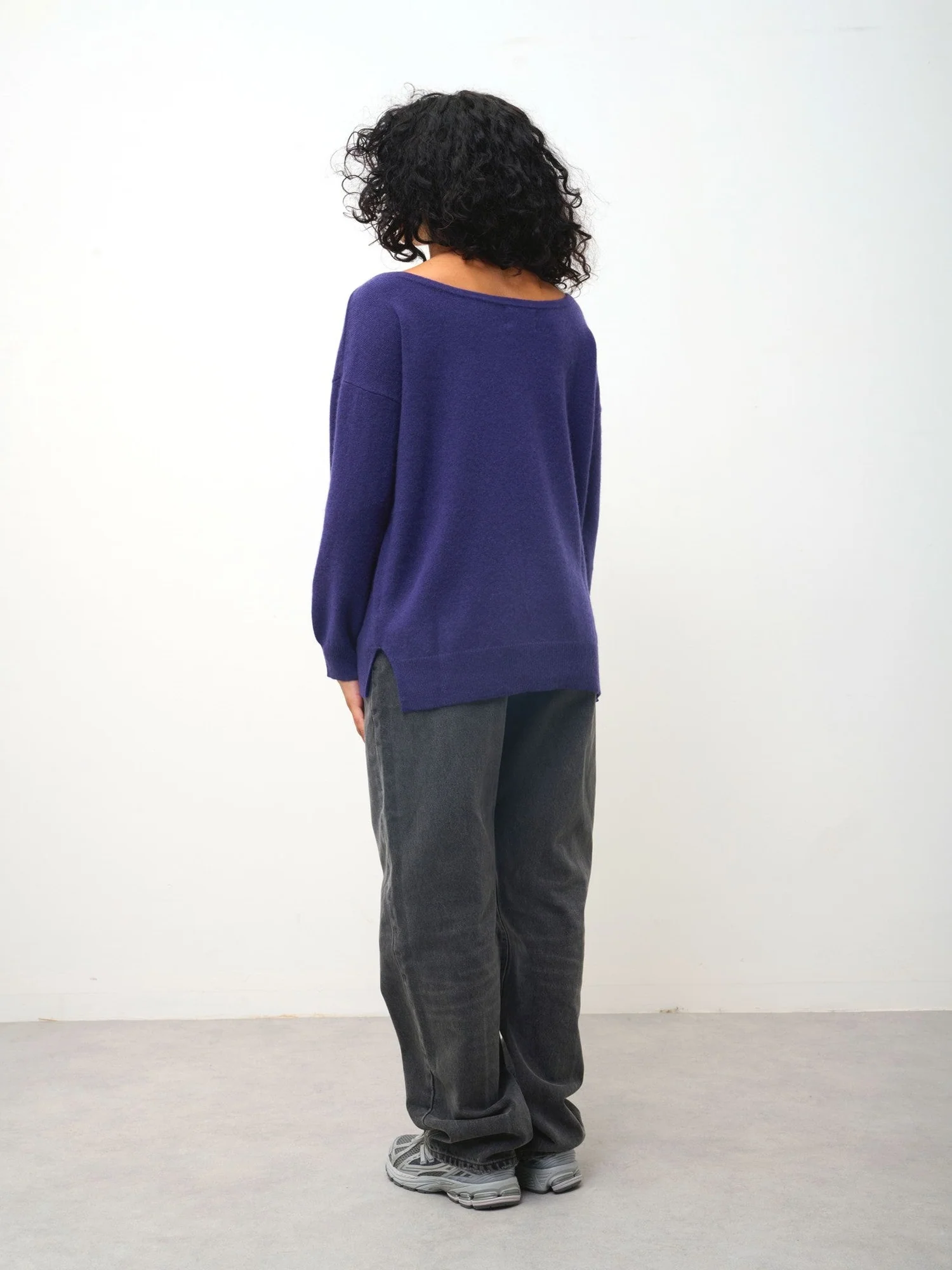 FARAUT pull col rond purple 100% cachemire – Image 4