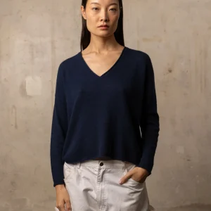 Pull FFresh col V - 100% cachemire - 311PETROL
