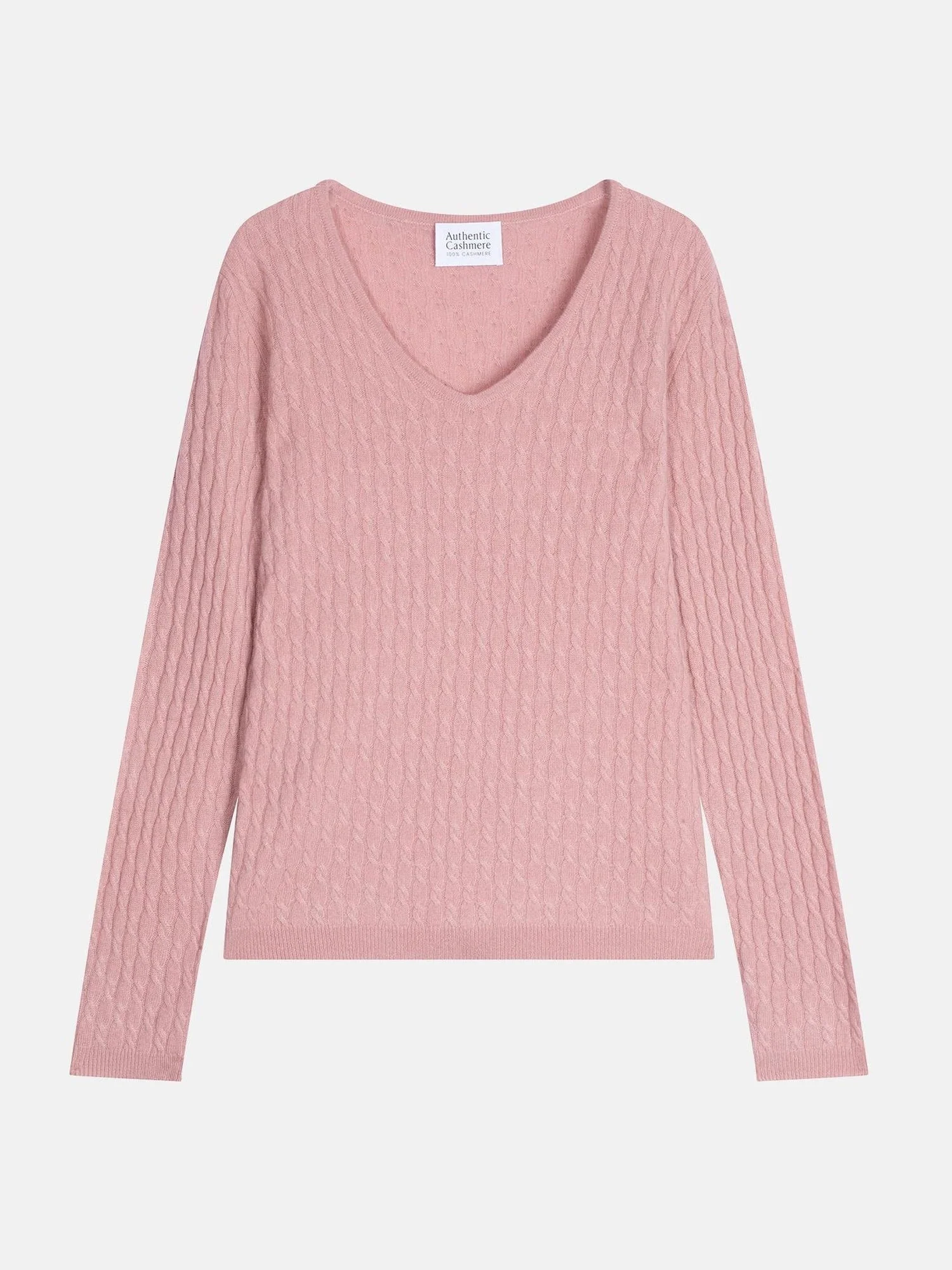 GRASMOOR pull col v bois de rose 100% cachemire – Image 6