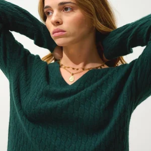 GRASMOOR pull col v cyprès 100% cachemire