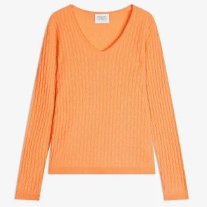 GRASMOOR pull col v melon 100% cachemire