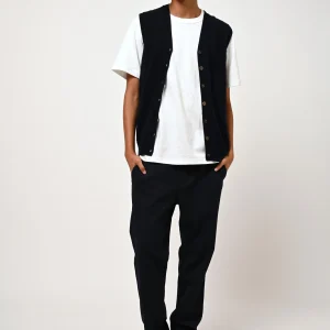 HUGO cardigan col v sans manches navy 100% cachemire