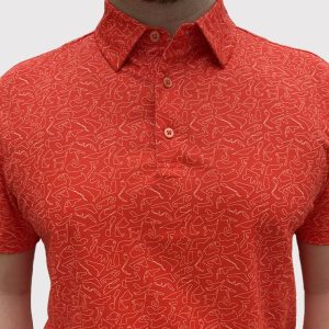 HB Fusion SS26 Polo de golf Homme Formule 1 Rouge