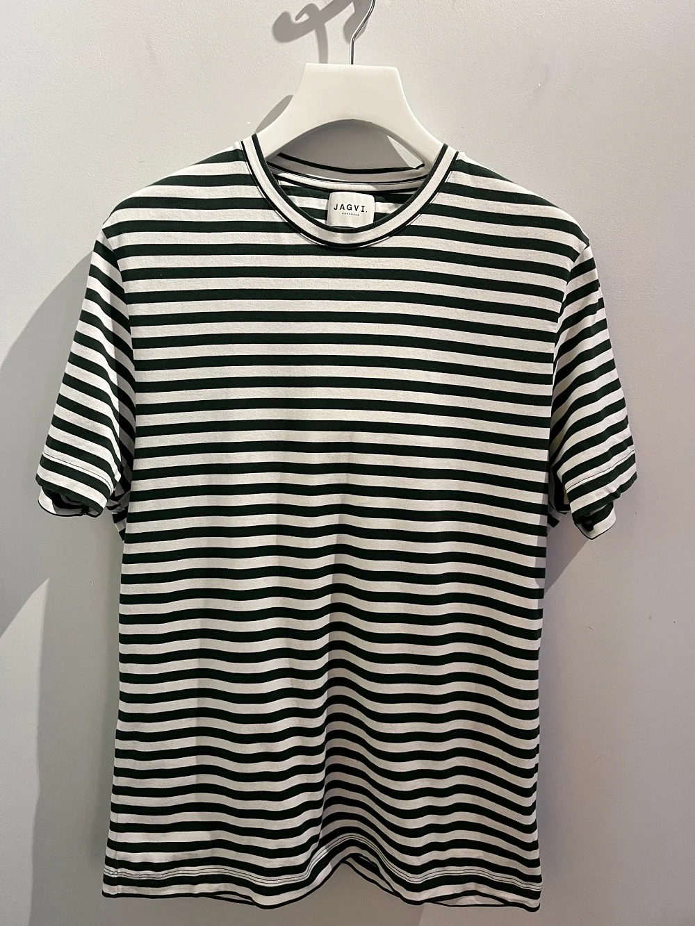 Tee-shirt marinière vert en coton bio