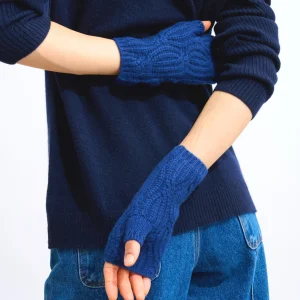 IRIS mitaines 6 fils minuit 100% cachemire