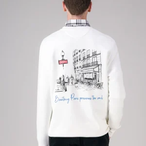 Sweat col rond coton bio écru